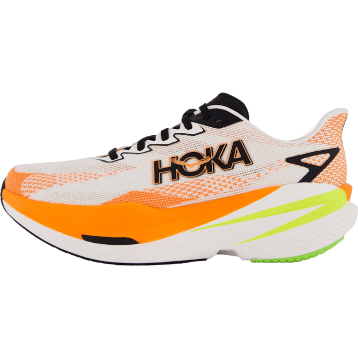 M Mach X 3 White / Neon Tangerine by Hoka