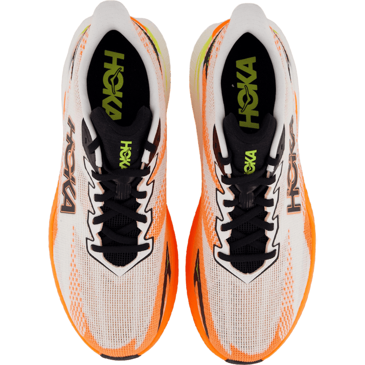 M Mach X 3 White / Neon Tangerine by Hoka