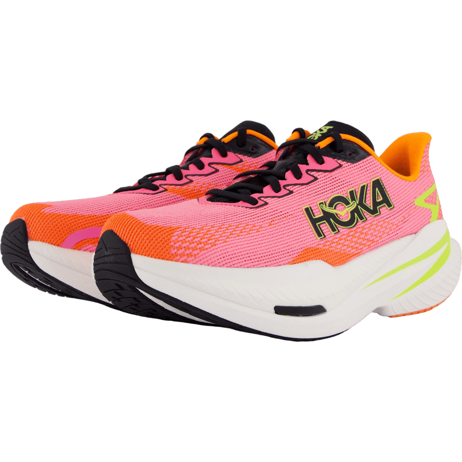 W Mach X 3 Neon Rose / Neon Tangerine by Hoka