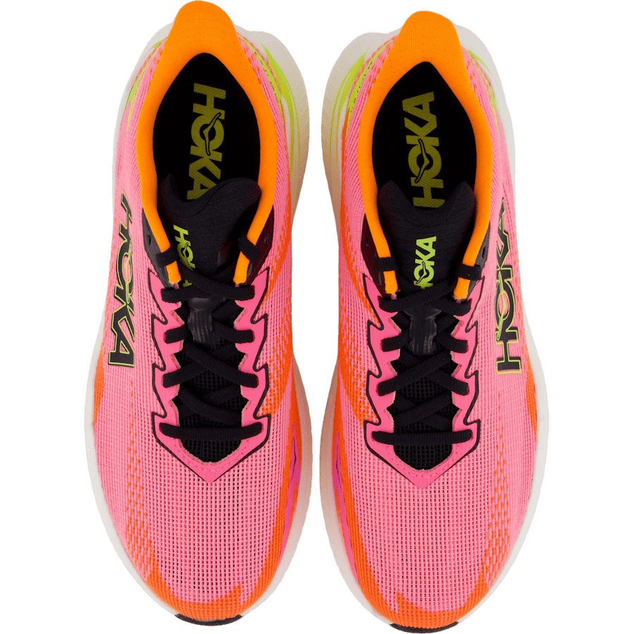 W Mach X 3 Neon Rose / Neon Tangerine by Hoka