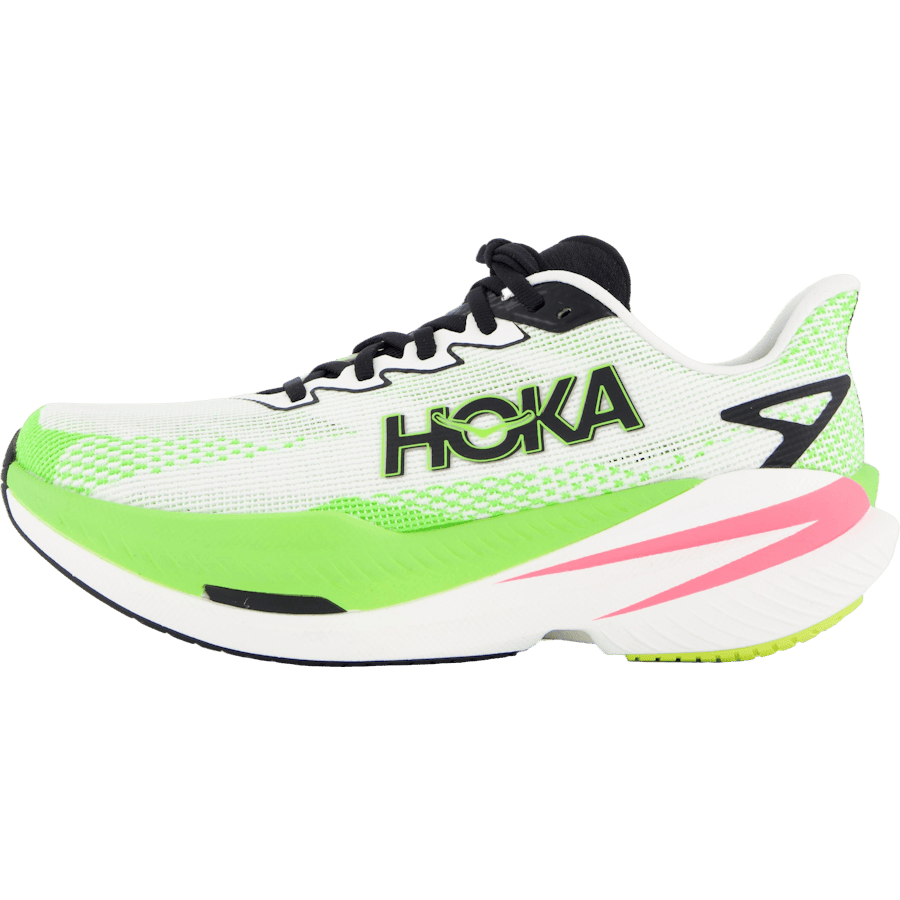 W Mach X 3 White / Neon Lime by Hoka