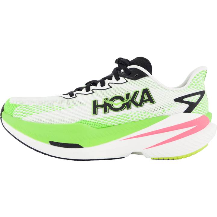 W Mach X 3 White / Neon Lime by Hoka