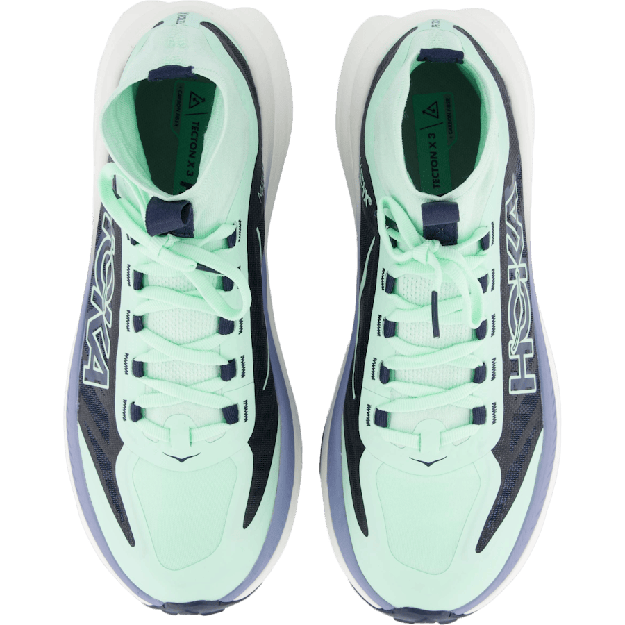 W Tecton X 3 Mint Fluorite / Varsity Navy by Hoka