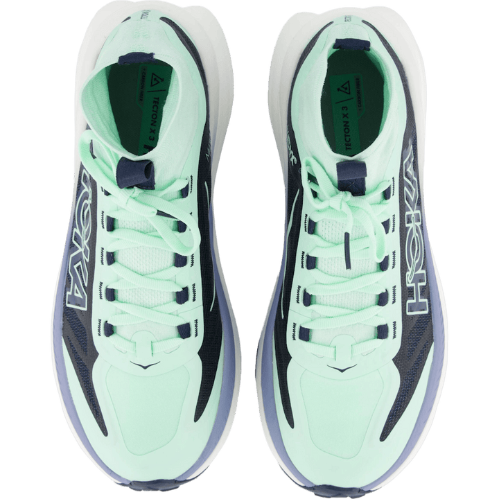 W Tecton X 3 Mint Fluorite / Varsity Navy by Hoka