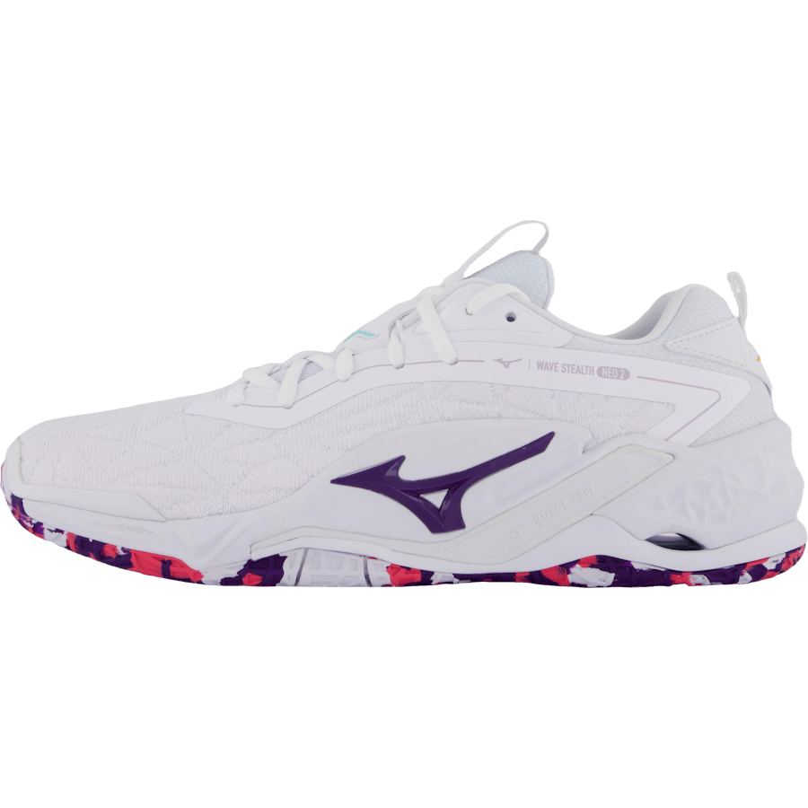 Wave Stealth Neo 2 White/violetindigo/camelliaros by Mizuno