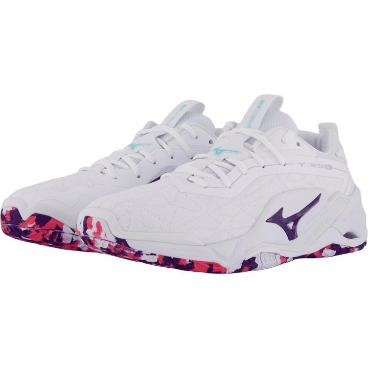 Wave Stealth Neo 2 White/violetindigo/camelliaros by Mizuno