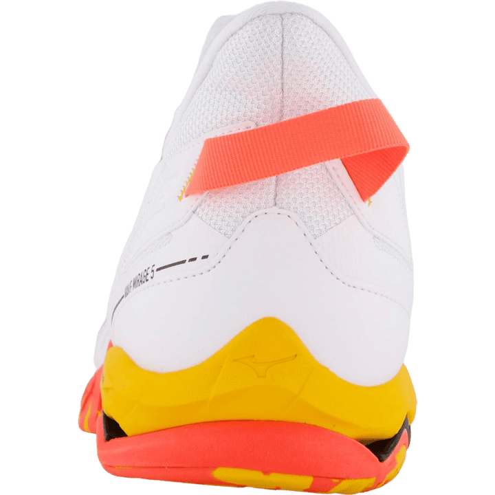 Wave Mirage 5 White/fiery Coral 2/citrus by Mizuno