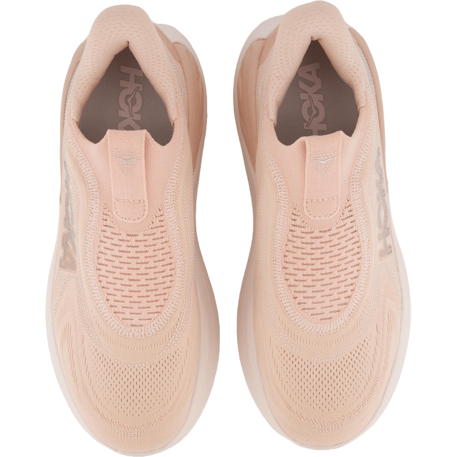 W skyward laceless Rose latte / rose cream by Hoka