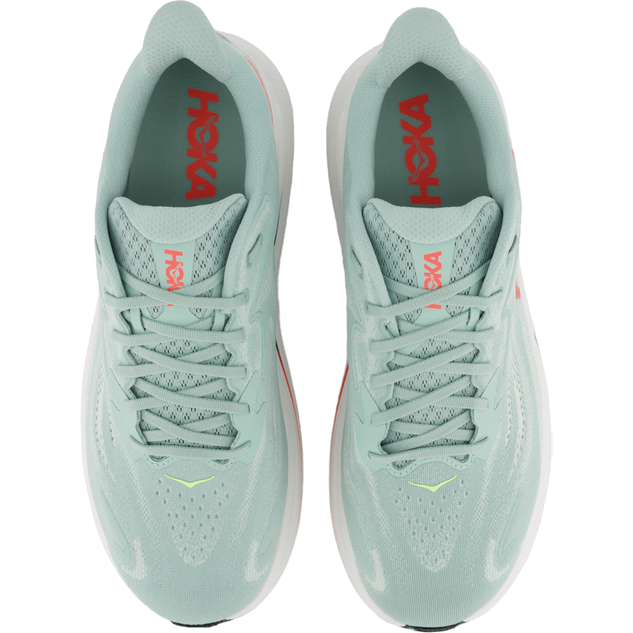 M clifton 10 wide Sage / neon flame by Hoka