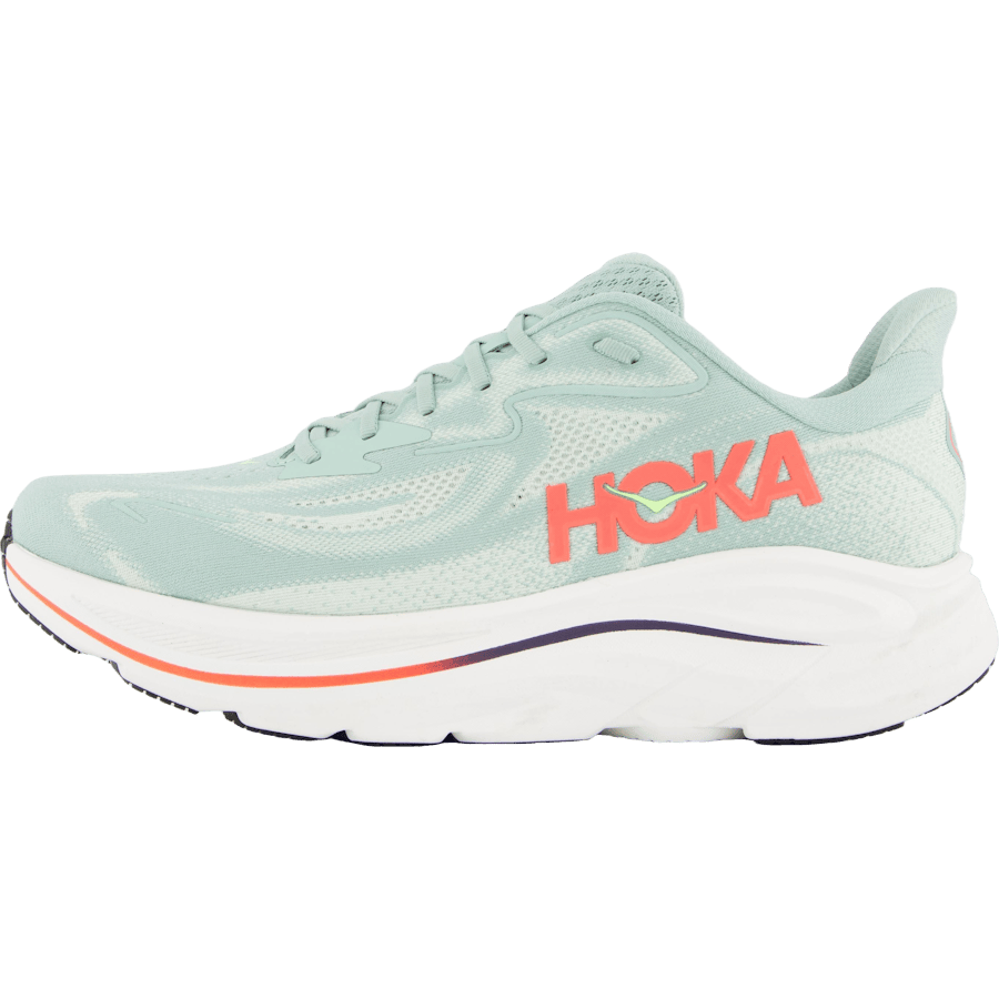 M clifton 10 wide Sage / neon flame by Hoka