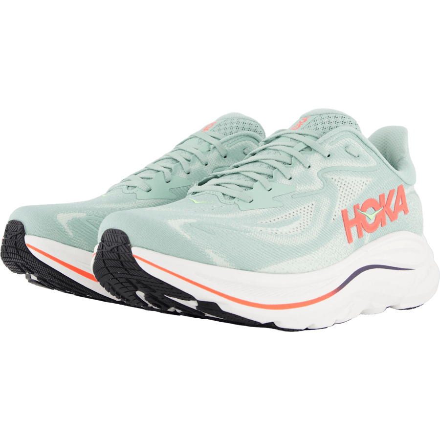 M clifton 10 wide Sage / neon flame by Hoka