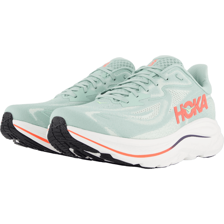 M clifton 10 wide Sage / neon flame by Hoka