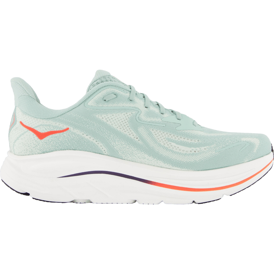 M clifton 10 wide Sage / neon flame by Hoka