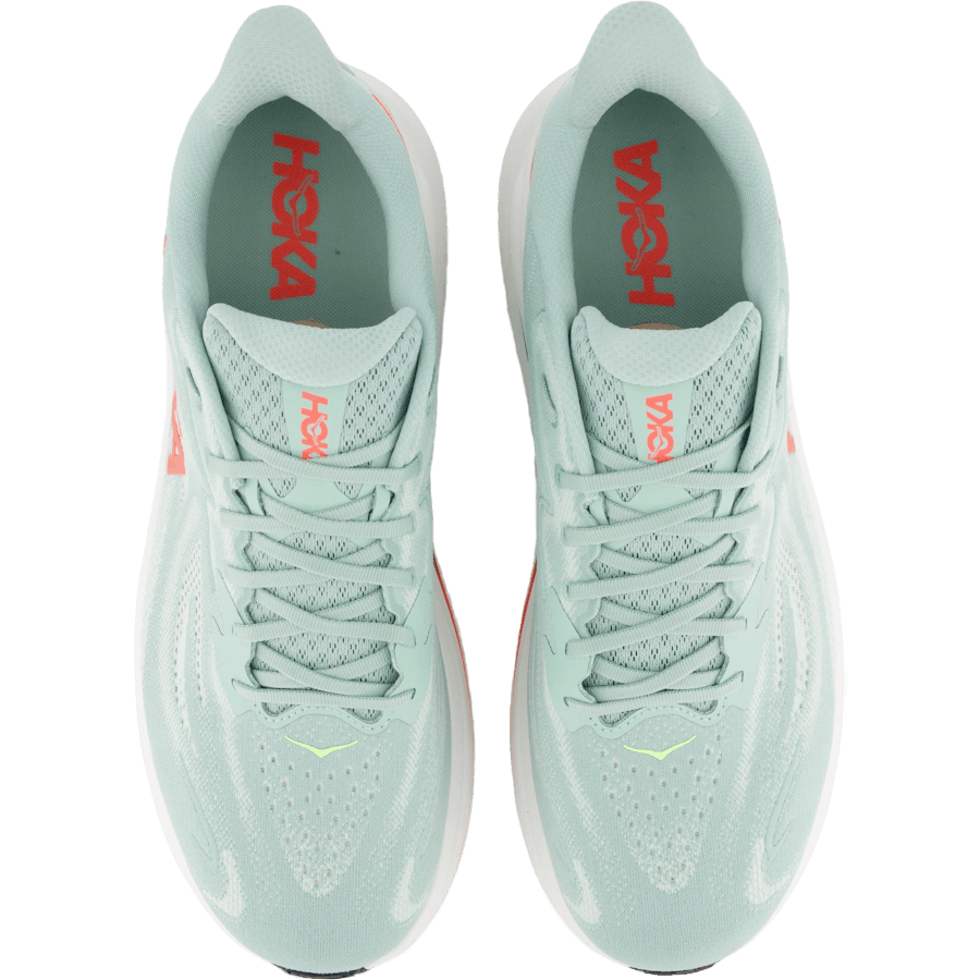 M clifton 10 wide Sage / neon flame by Hoka