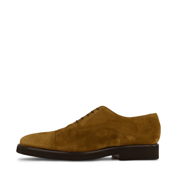 Cap Toe Oxford (rubber Sole) Tabacco - Grand Shoes