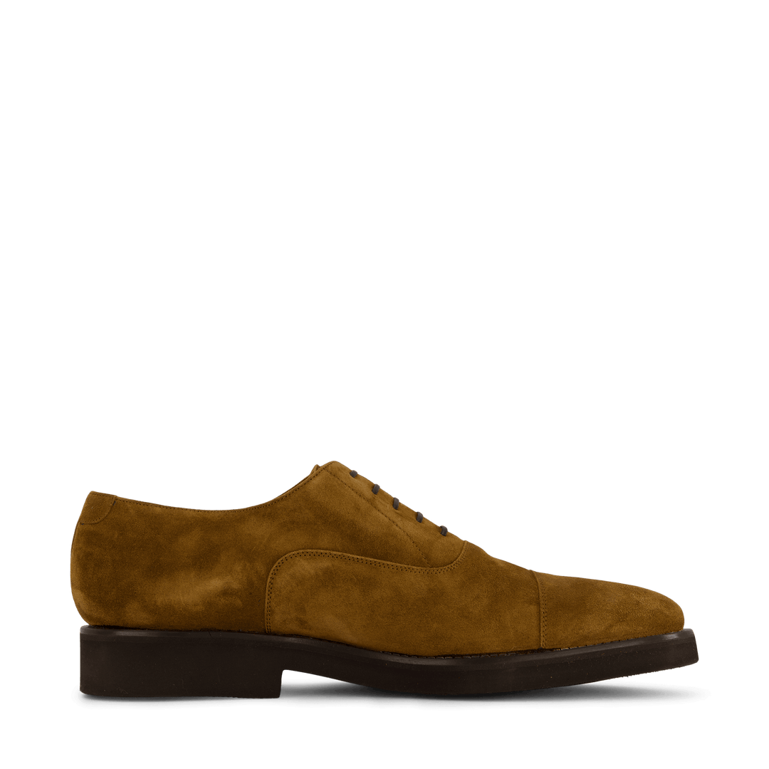 Cap Toe Oxford (rubber Sole) Tabacco - Grand Shoes