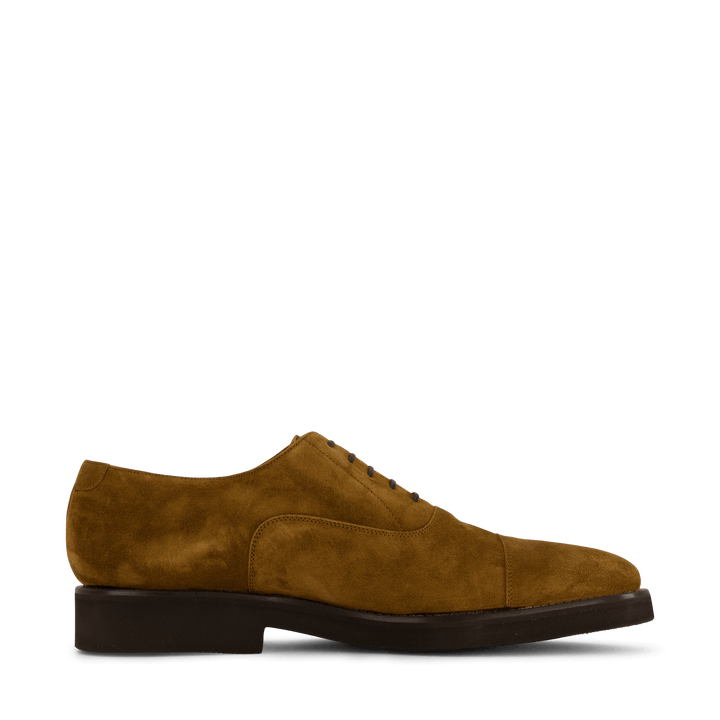 Cap Toe Oxford (rubber Sole) Tabacco - Grand Shoes