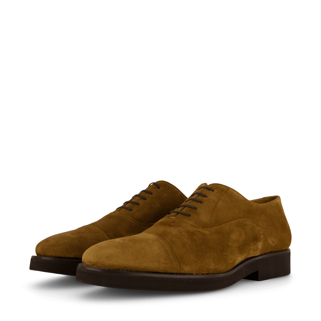 Cap Toe Oxford (rubber Sole) Tabacco - Grand Shoes
