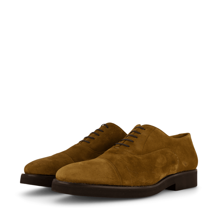 Cap Toe Oxford (rubber Sole) Tabacco - Grand Shoes