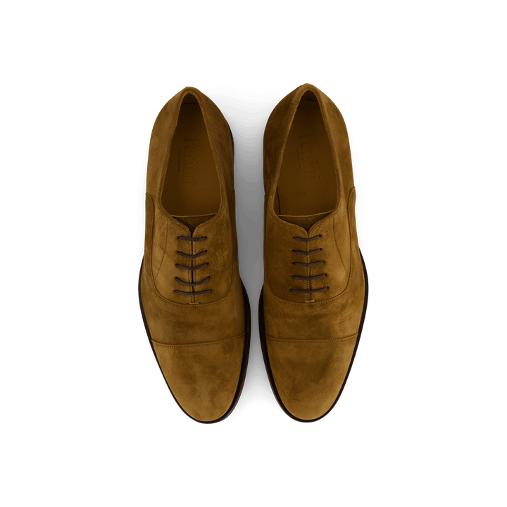 Cap Toe Oxford (rubber Sole) Tabacco - Grand Shoes