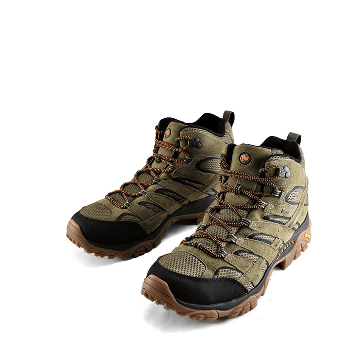 Moab 2 Leather Mid Gore-tex Olive - Grand Shoes