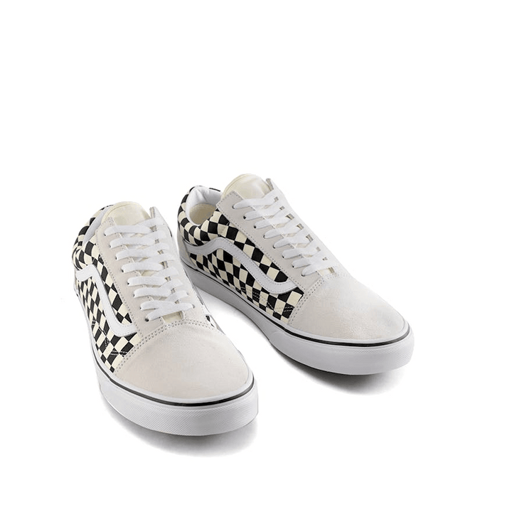 Old Skool Checkerboard White / Black - Grand Shoes